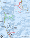 Karte des Langlaufgebiet Rothauserland - Grafenhausen und Brenden