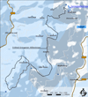 Karte des Langlaufgebiet im Zeller Bergland